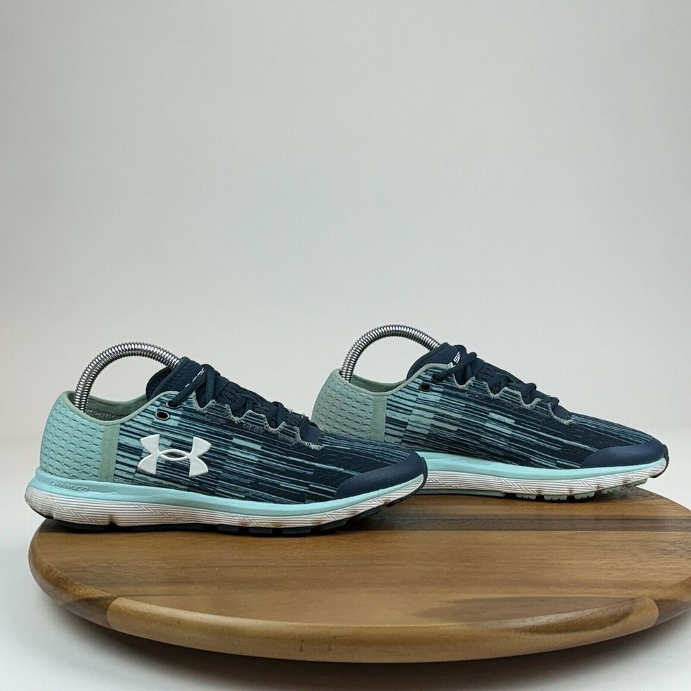 Womens Under Armour SpeedForm‎ Velociti GR Blue Athletic Sneakers Shoes Size 9 M